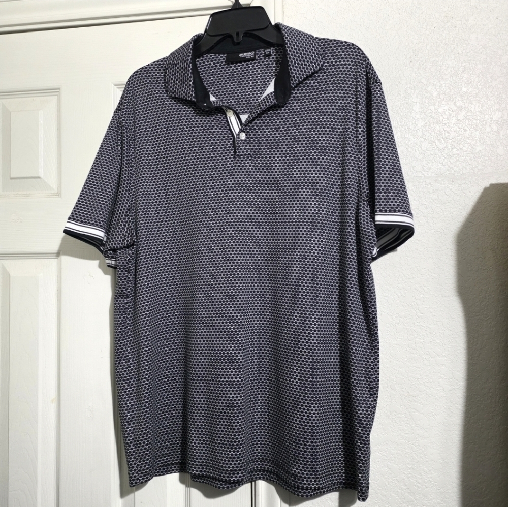 ❣️SALE❣️ Murano Gray and Black Polo T-Shirt XL | Slim Fit